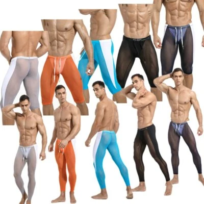 Sexy Hombres Pantalones Cortos de Compresión Elásticos Entrenamiento Deporte Entrenamiento Pantalón Apretado Capa Base Foto 1 de 2