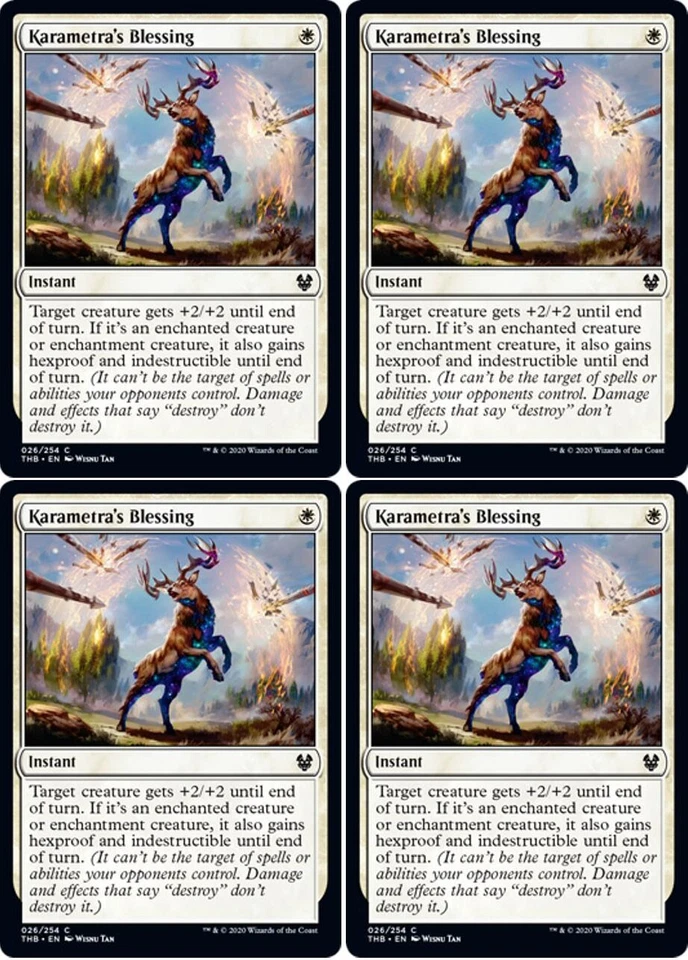 MTG - 4x KARAMETRA'S BLESSING - Theros Beyond Death (C) - Image 1 of 1