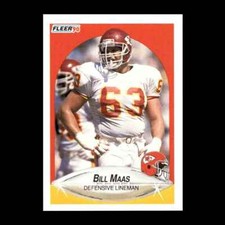 Bill Maas 1990 Fleer Kansas City Chiefs #203 R325C 5