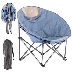 Skandika Moonchair Kupari Silla de Camping Plegable hasta 150 kg Azul Nueva - Imagen 1 de 7