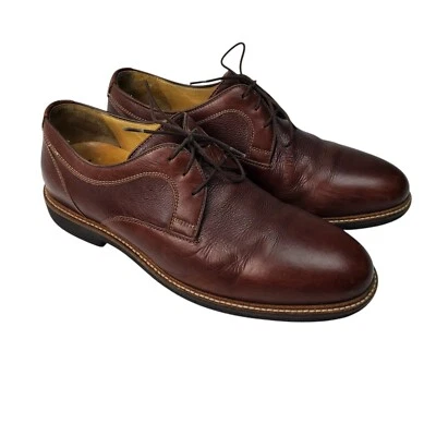 Johnston Murphy Men’s 8 M Shoes Casual Oxford Barlow Brown Leather Lace Up - Image 1 of 4