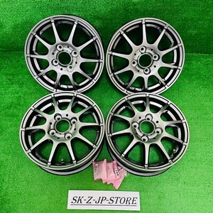 MID SCHNEIDER StaG 13inch 4.0J +42 4H PCD 100 Set of 4 MG Gray Wheel Rim JDM NEW - Picture 1 of 12