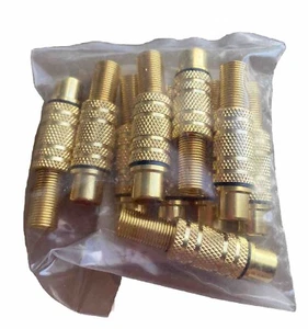 PRESA RCA VOLANTE DORATA  CON GUIDACAVO Femmina Melchioni Italy 43332956  10pcs - Picture 1 of 3