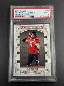 PATRICK MAHOMES 2017 PANINI #PM KNIGHT SCHOOL ROOKIE CARD RC PSA 9 - Picture 1 of 4