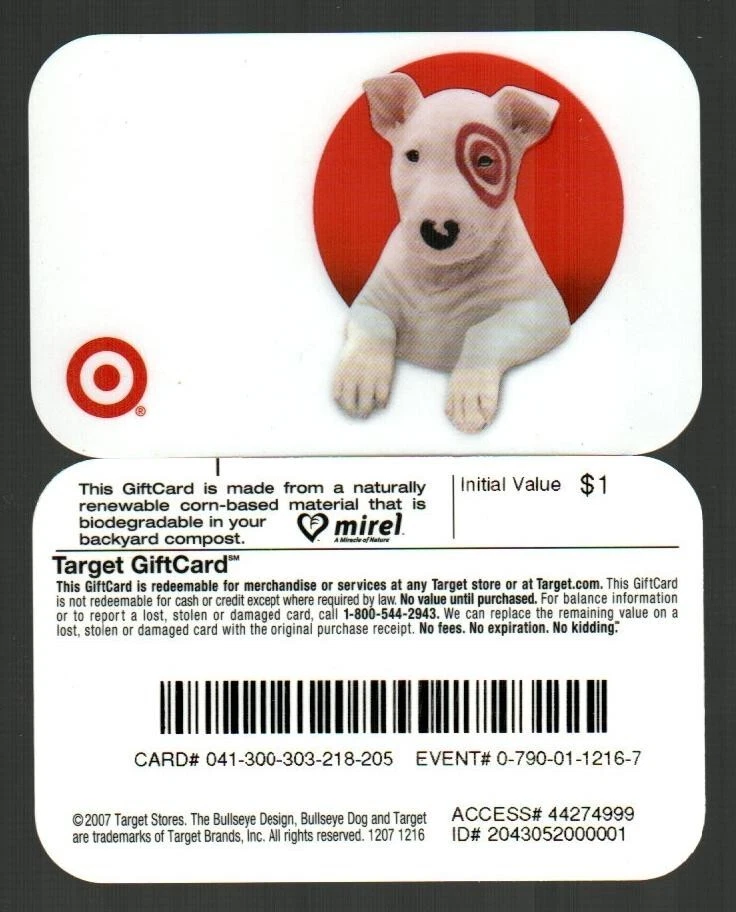 TARGET Bullseye ( 2007 ) Gift Card ( $0 ) V2 - RARE - Image 1 of 1