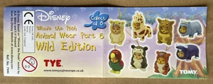 CARTINA WINNIE THE POOH ANIMAL WEAR PART 6 WILD EDITION DISNEY TOMY ONLY PAPER - Foto 1 di 1