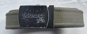 Schott NYC Herrengürtel grün Stoffschnalle - Größe 102 cm - Bild 1 von 2