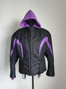Vance Damen 2 in 1 Motorrad Racing Jacke Gr. S schwarz & lila - Bild 1 von 18