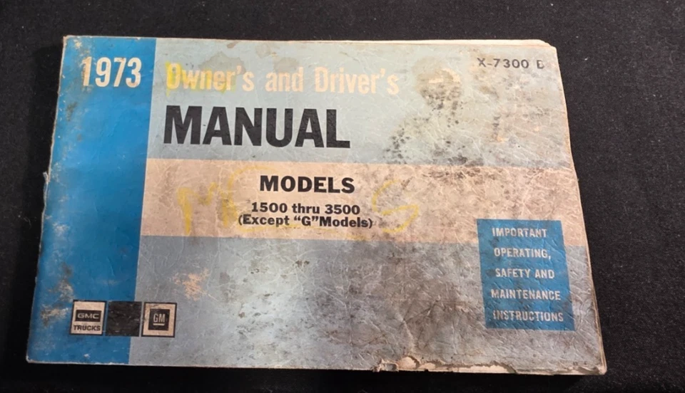 GMC C/K K1500 K2500 K3500 1973 camioneta pickup manual del operador guía del usuario xz Foto 1 de 1