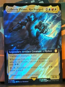 MTG Fallout Liberty Prime,0944 Recharged PIP Surge Foil Extended Art NM-M - Picture 1 of 1