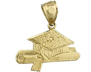 Diploma de graduación y encanto de gorra de oro 14K - Imagen 1 de 6
