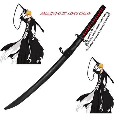 Bleach Anime Ichigo Tensa ZangetsU Shikai Corte Luna Banka Cortador Espada Katana Foto 1 de 4