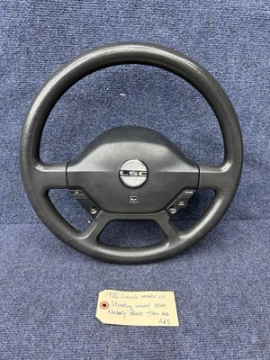 Volante de cuero negro Ford 1986 Lincoln genuino con controles Mark VII Lsc Foto 1 de 4