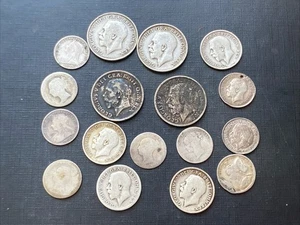 45 Grams Pre 1920 Silver GB Coins Victoria Groat George V Shilling 3d Lot 2491 - Picture 1 of 9