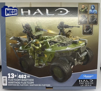 Mega Construx Halo FLEETCOM WARTHOG with 5 Figures 462 pcs Spartan Chief HNC57 - Image 1 of 4
