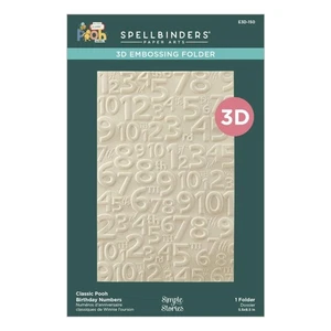 Spellbinders Embossing Folder ~ CLASSIC POOH BIRTHDAY NUMBERS ~ E3D-150 - Picture 1 of 4