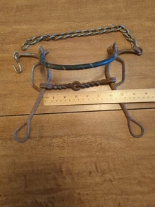 Mechanical Hackamore Metal Nose Band Sweet Iron Mouth 5 1/2 Mouth Gymkhana... - Picture 1 of 6