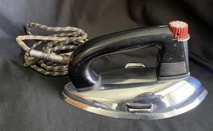 Rare General Mills Chrome & Black Vintage Electric Clothes Iron Tested 3 lbs - Picture 1 of 11
