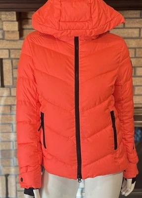 Chaqueta de esquí Bogner Saelly2 acolchada con capucha naranja brillante talla XS US 4 Foto 1 de 4