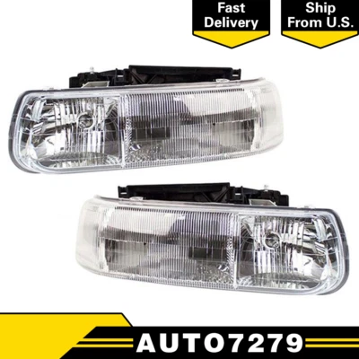 TYC Left Right 2PCS Headlight Assembly For Chevrolet Silverado Foto 1 de 4