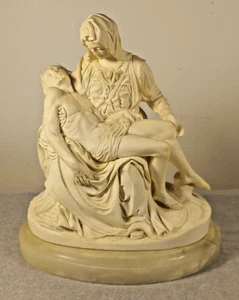 Scultura Vintage Michelangelo La Pietà Italia Stonelite Maria e Gesù Studio G Bessi - Foto 1 di 12