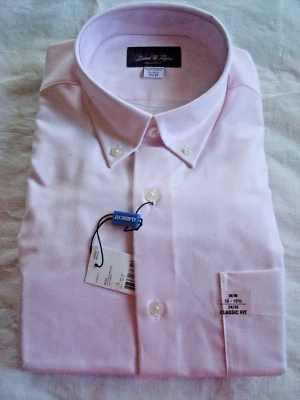 Camisa de vestir para hombre rosa Parfait talla 15-15 1/2 David Taylor nueva con etiquetas Foto 1 de 2