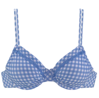 Baby синий бикини топ 10 для C чашки на косточках с подкладкой пены съемные подушечки gingham - Изображение 1 из 3