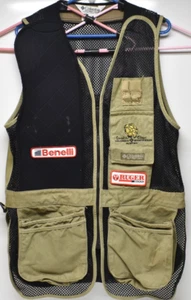 Columbia Sporting Clays Padded Shooting Vest Mens L Vented Mesh Canvas Patches - Picture 1 of 13