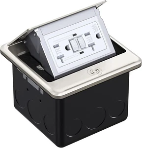 ✅ ETL Listed Tamper Resistant Pop-Up Floor Outlet Box 20A GFCI Stainless Steel ✅ - Picture 1 of 7