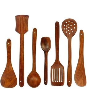 Wooden Serving and Cooking Spoons Set Kitchen Organizer Items-Health Benefits