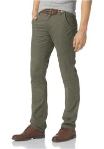Pantalón chino John Devin Slim Fit W30-W34 L32 verde oliva algodón NUEVO - Imagen 1 de 1