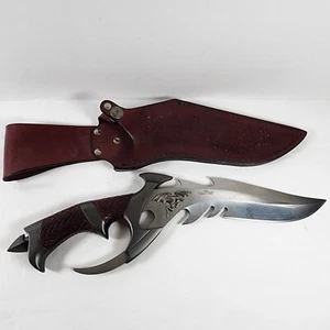 Gil Hibben Dragon Lord UC 898 Bowie Knife Leather Sheath EUC - Picture 1 of 12