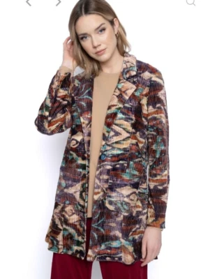 Blazer de terciopelo con cordón para mujer PICADILLY Canada XS marrón multicolor Foto 1 de 4