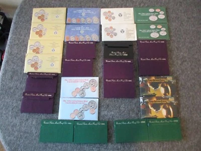 1990-95 US MINT PROOF + UNCIRCULATED + 1992 SILVER PROOF SET(27) - READ - Image 1 of 4