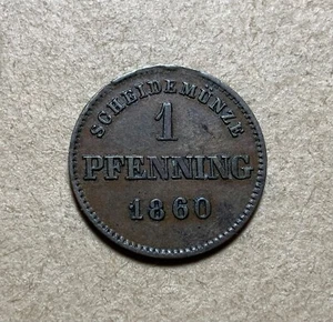 1860 Germany states 1 Pfennig - Bavaria - Maximilian II - High grade - Picture 1 of 2