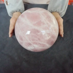 Bola esfera cristal cuarzo rosa natural 18LB 7" pulida curación 179 mm - Imagen 1 de 12