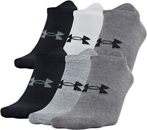 Under Armour Men's Essential Lite No Show Socks, 6 Pairs
