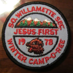 Royal Rangers So. Parche vintage Williamtte Winter Camporee 1978 Rr Jesus primero - Imagen 1 de 1