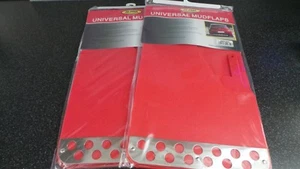 2 pares de aletas de barro universales de rendimiento de autos de rally rojos de carreras/carreras - Imagen 1 de 4