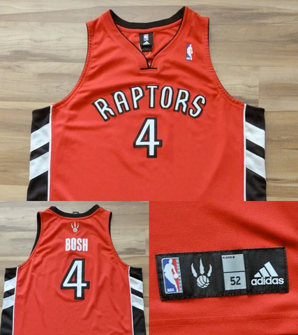 CHRIS BOSH TORONTO RAPTORS ADIDAS AUTHENTIC JERSEY NBA RED ALT SEWN MEN 52 2XL Cover
