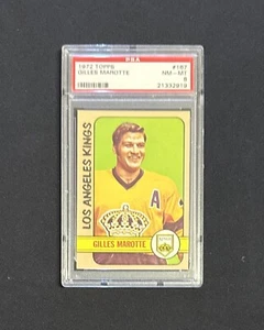 1972-73 TOPPS HOCKEY #167 GILLES MAROTTE PSA 8 NM MT KINGS - Picture 1 of 2