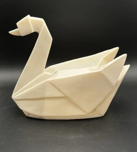 Zeitgenössische Origami Schwan Nachttisch Batterie Lampe Nachtlicht Kinderzimmer Vogel - Bild 1 von 18