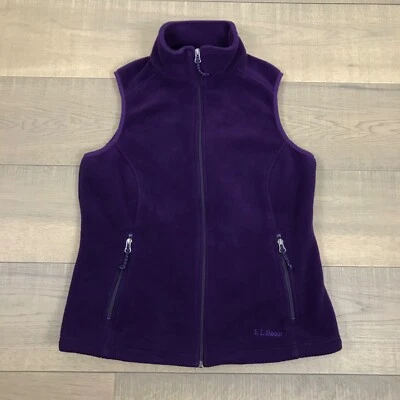 L.L. Chaleco Bean Mujer Talla S Púrpura Polar Cremallera Completa Acogedor Cálido Cremallera Bolsillos Gorp Foto 1 de 4