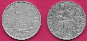 FRENCH POLYNESIA 2 FRANCS 2011 VF-XF WITH I.E.O.M,LIBERTY SEATED ON THRONE,FACIN - Picture 1 of 1