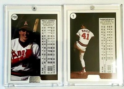 SUPER RARE 1988-89 Upper Deck MLB Promo's  2nd  "B"  Joyner #700 &  Buice #1  - Image 1 of 4