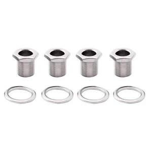 Buje Musiclily Pro 4 piezas cromado 15 mm y arandela de 19 mm para clavijas de afinación selladas para bajos - Imagen 1 de 7