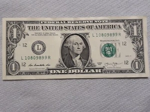 $1 2013 L Federal Note Misprint Bold Ink 8s Both Serial Numbers! - Picture 1 of 9