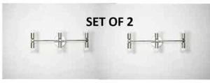 Set of 2 Wall Sconce Nickle Brass 6 Bulb Mid Century for Lighting Room - Picture 1 of 5