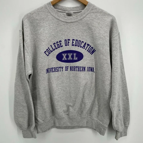 Gildan Sweatshirt Men's M Gray College of Education UNI Northern Iowa Cover