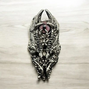 Vintage RARE Axel Stocks Cat Eye Bird Skeleton Raven Ring. Size 10. Gothic NYC - Picture 1 of 5